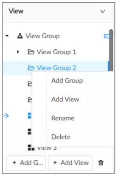 View View Group View Group 1 View Group 2 Add Group Add View Rename Delete view 3 + Add G... + Add View