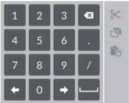 1 2 3 4 5 6 . 7 8 9 / ← 0 → ↙