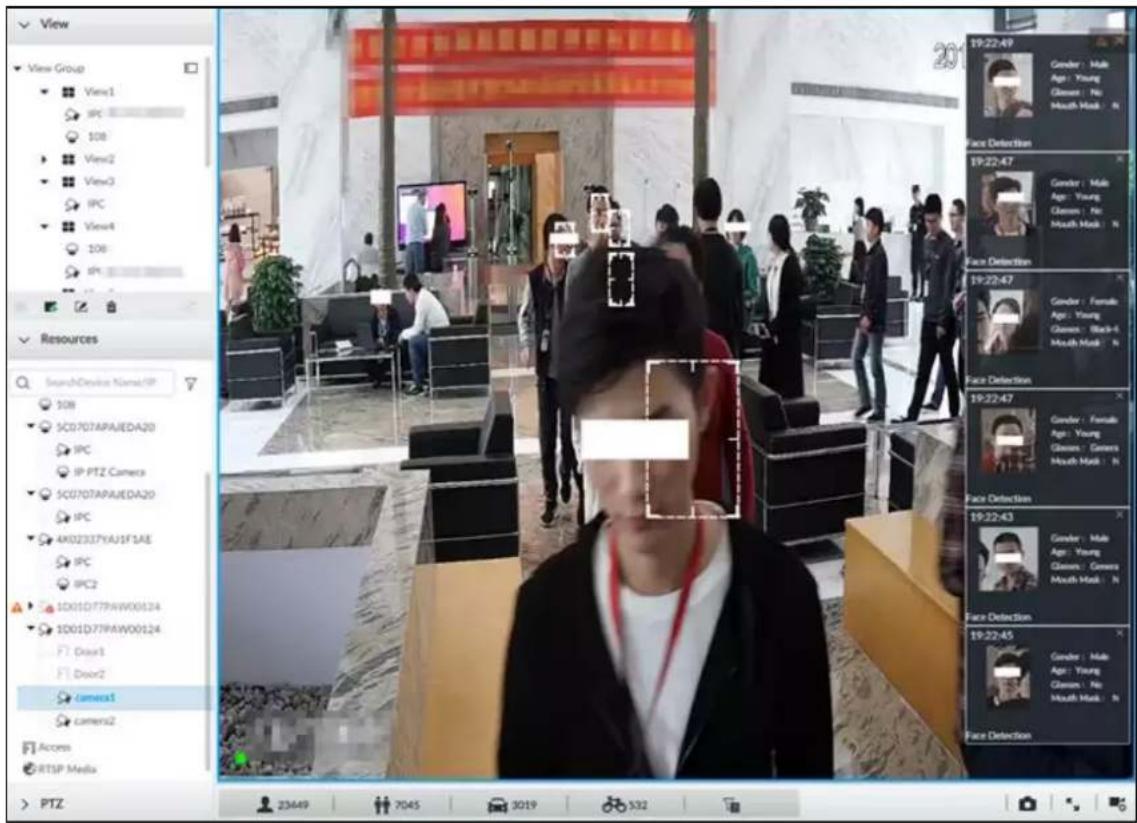View View Group View1 IPC 108 View2 View3 IPC View4 108 sh Resources SearchDevice Name:SP 508 5C0707APAJEDA20 IPC IP PTZ Camera 5C0707APAJEDA20 IPC 4K02337YAJ1F1AE IPC IPC2 1D01D779AW00124 1D01D779AW00124 Door1 Door2 camers1 camers2 Access RTSP Media PTZ 23449 7045 3019 532 19:22:49 Gender: Male Age: Young Gleeson: No Mouth Mask: N Face Detection 19:22:47 Gender: Male Age: Young Gleeson: No Mouth Mask: N Face Detection 19:22:47 Gender: Female Age: Young Gleeson: Black-6 Mouth Mask: N Face Detection 19:22:47 Gender: Female Age: Young Gleeson: Genera Mouth Mask: N Face Detection 19:22:43 Gender: Male Age: Young Gleeson: Genera Mouth Mask: N Face Detection 19:22:45 Gender: Male Age: Young Gleeson: No Mouth Mask: N Face Detection
