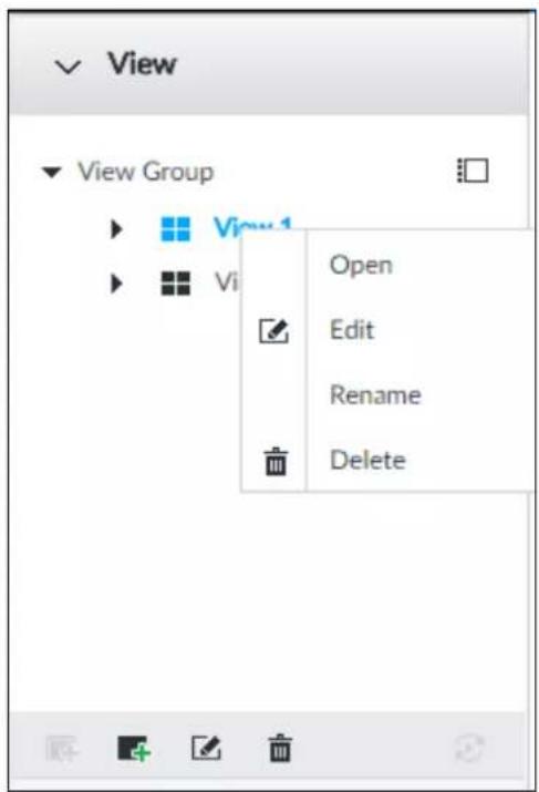 View View Group View 1 Open Edit Rename Delete