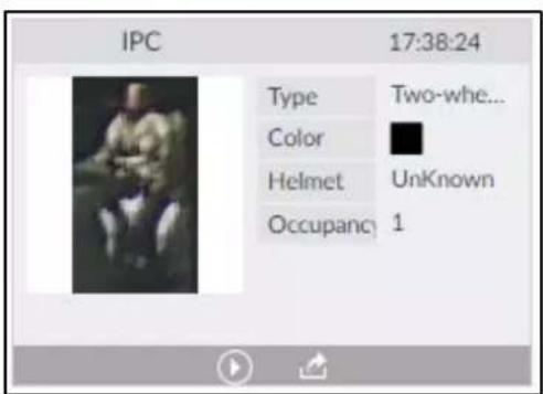 IPC 17:38:24 Type Two-whe... Color Helmet Unknown Occupancy 1