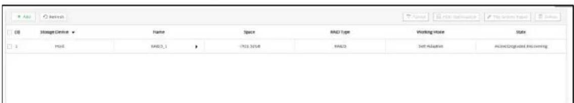 Stage Online Name Space RAD Type Working Mode State 1 Mode RAD_1 (701.3758) RAD2 Soft Adaption Active Degraded Data Coming