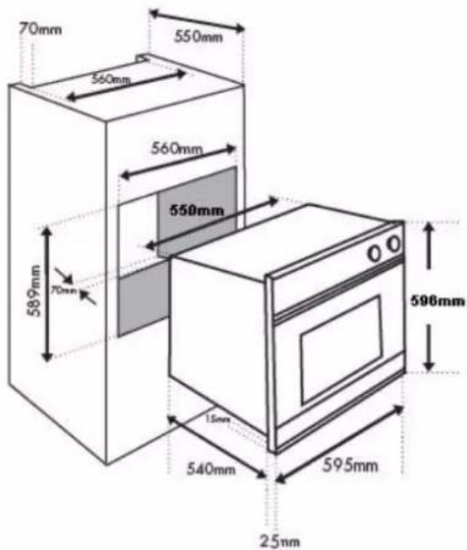 70mm 550mm 560mm 560mm 550mm 589mm 70mm 15mm 540mm 595mm 25mm 596mm