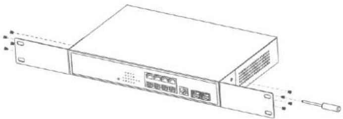 Hikvision DS-3E2510P - Installing the Chassis on the Cabinet - 1