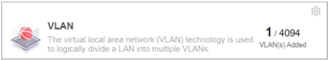 VLAN The virtual local area network (VLAN) technology is used to logically divide a LAN into multiple VLANs. 1 / 4094 VLAN(s) Added