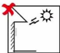 Hikvision DS-K1T341CMW - Avoid backlight, direct and indirect sunlight - 1