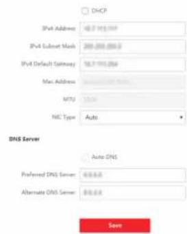 DHCP IPv4 Address 10.7.1913.2007 IPv4 Subnet Mask 200.000.000.0 IPv4 Default Gateway 106.7.1913.2008 Mac Address 10.7.1913.2008 MTU 15.00 MAC Type Auto DNS Server Auto DNS Preferred DNS Server 有线选项 Alternate DNS Server 有线选项 Save