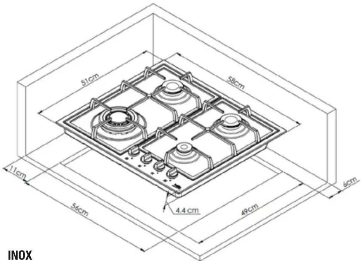 51cm 59cm 11cm 56cm 49cm 4.4 cm 6cm INOX