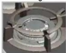 Exploded view diagram of a mechanical component with numbered parts for identification