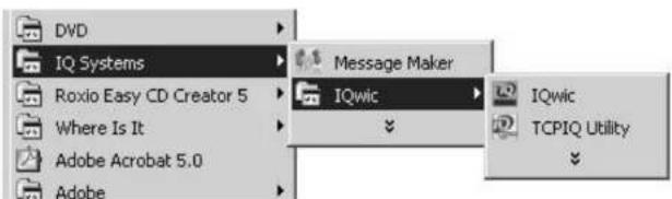 DVD IQ Systems Roxio Easy CD Creator 5 Where Is It Adobe Acrobat 5.0 Message Maker IQwic IQwic TCPIQ Utility