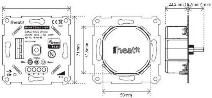 iheatit iHeat 2.0mm, 210W 24Watt Rotary Hammer 2300C-106p E. SW - 250W NCT No. 18 600 FB HeatLum Status Reset 71mm 51.5mm iheatit 23,5mm 16,7mm71mm 50mm