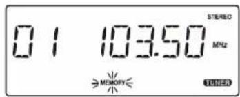 0.1 103.50 STUDIO MHz ≥ MEMORY≤ TURER