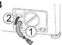 Diagram showing a device with labeled parts, including numbered annotations 1 and 2 indicating different components or functions.