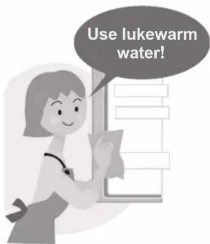 Use lukewarm water!