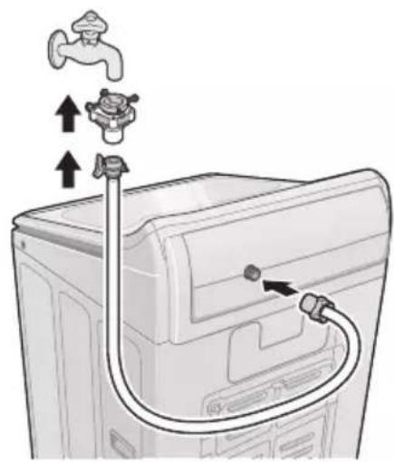 PANASONIC NA-FD16V1 - Connect the water supply hose - 1