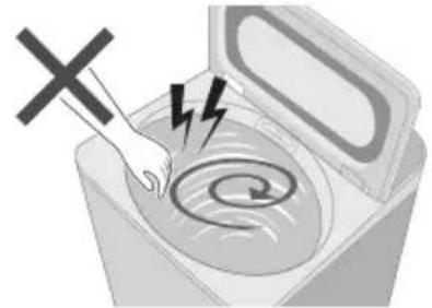 PANASONIC NA-FD16V1 - Do not touch the tub until it stops. - 1