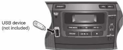 USB device (not included)