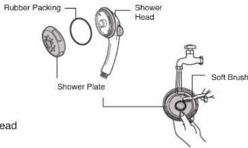 Rubber Packing Shower Head Shower Plate Soft Brush head