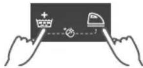 Illustration showing hands holding a card with icons for shopping, gift, and home items