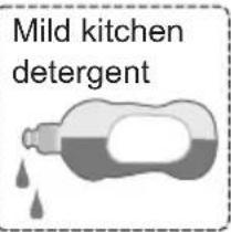 Mild kitchen detergent