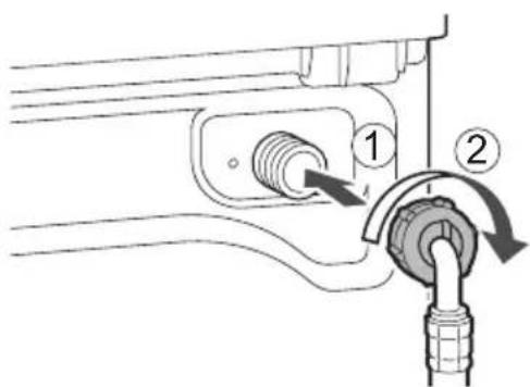 Diagram showing a mechanical component with labeled parts and directional arrows indicating motion or force.
