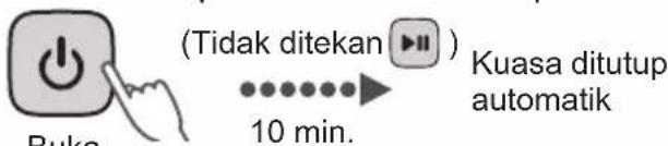 (Tidak ditekan) 10 min. Kuasa ditutup automatik