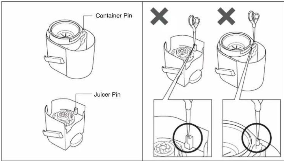 Container Pin Juicer Pin