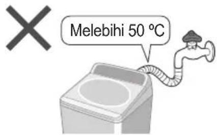 Melebihi 50 °C