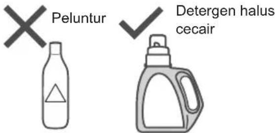 X Peluntur ✓ Detergen halus cecair