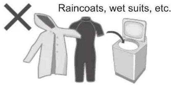 Raincoats, wet suits, etc.