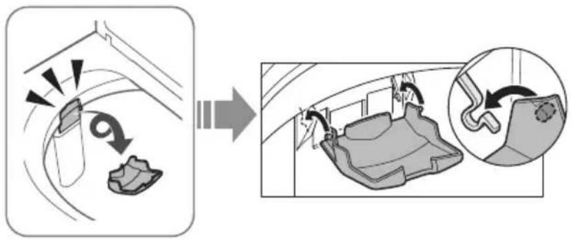 Diagram illustrating a car interior safety improvement process, showing tool positioning and component disassembly steps.