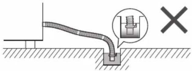 Diagram showing a pipe installation with a magnified inset of a bolt and a 'X' symbol indicating failure or rejection.