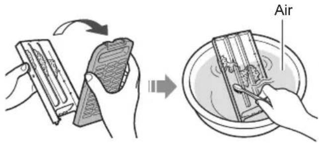 Diagram illustrating the process of a device being processed in air, showing step-by-step transformation from a card to a plate.