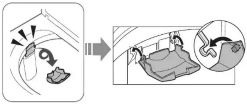 Diagram illustrating a mechanical or electrical process with labeled components and directional arrows indicating motion.