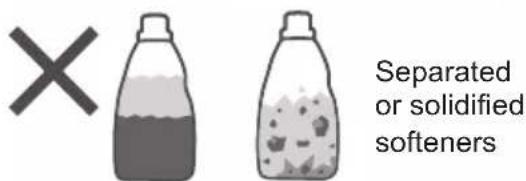Separated or solidified softeners