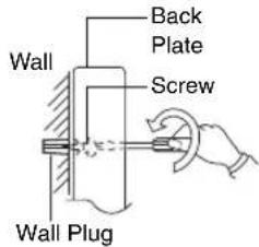 Back Plate Screw Wall Wall Plug