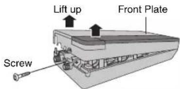 Lift up Front Plate Screw