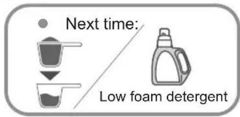 Next time: Low foam detergent