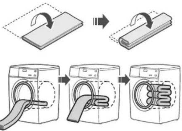 PANASONIC NA-V90FR1 - ■ Putting blankets into the drum - 1
