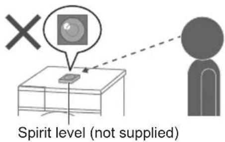 Spirit level (not supplied)