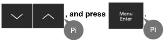 , and press Pi Menu Enter Pi