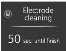 Electrode cleaning 50 sec. until finish