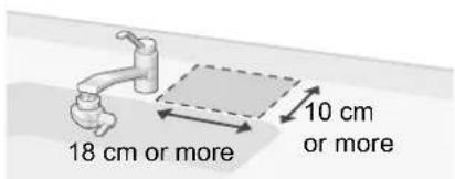 18 cm or more 10 cm or more
