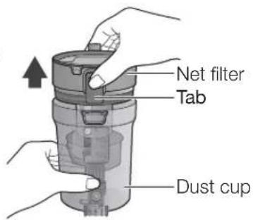 Net filter Tab Dust cup