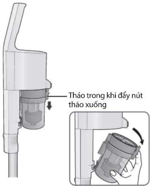 Tháo trong khi đầy nút tháo xuống
