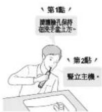 第1點/ 請購融孔保持 在決手金上方。 第2點/ 暨立主機。