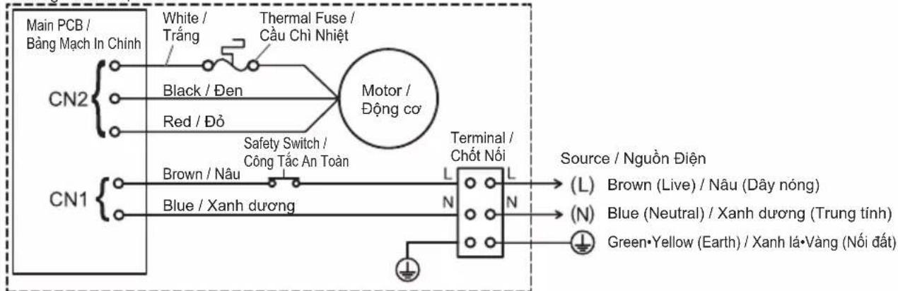 PANASONIC F-56MZG - Wiring diagram / So đồ nói dây - 1