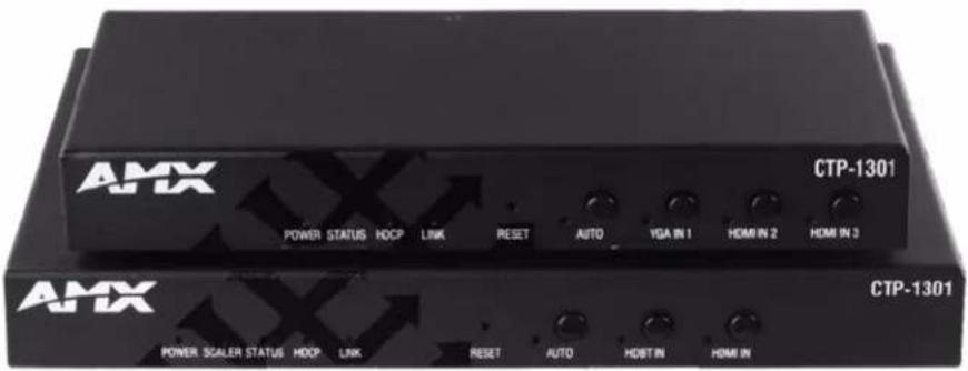 AMX POWER STATUS HOCP LINK RESET AUTO VGA IN 1 HDMI IN 2 HDMI IN 3 CTP-1301 AMX POWER SICALER STATUS HOCP LINK RESET AUTO HDMI IN CTP-1301