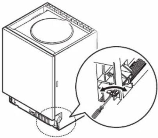 Infiniton DIW-BB606 - Paso 3. Ajuste de tensión del resorte de la puerta - 1