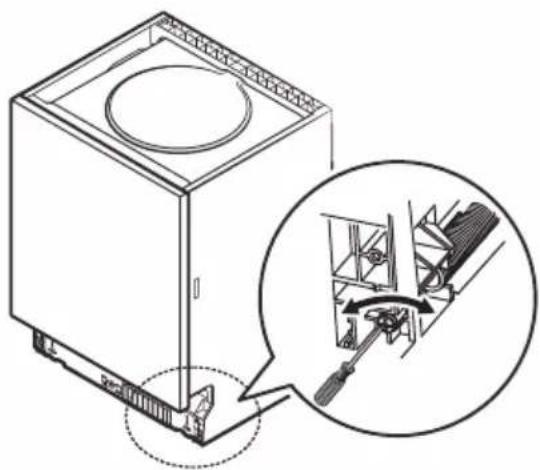Infiniton DIW-BB606 - Step 3. Tension adjustment of the door spring - 1